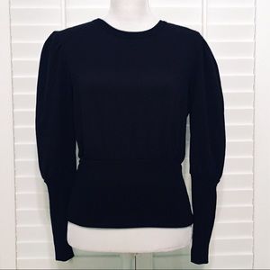NWT DREW black balloon sleeve sweater -orig. $178